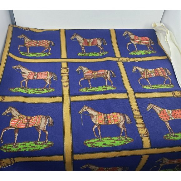 Vintage 5th Avenue Designs Horse Fabric Dupont Teflon Preshrunk 1984 - Picture 10 of 11